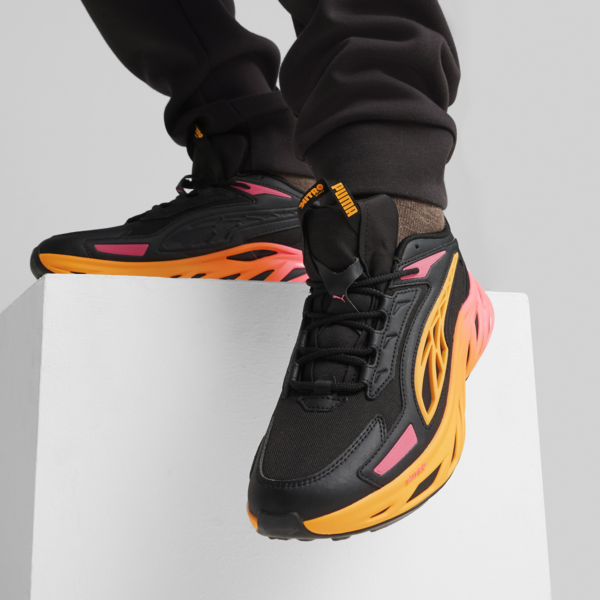 Exotek NITRO™ Fire Glow Sneakers, PUMA Black-Sun Stream, large-MEX