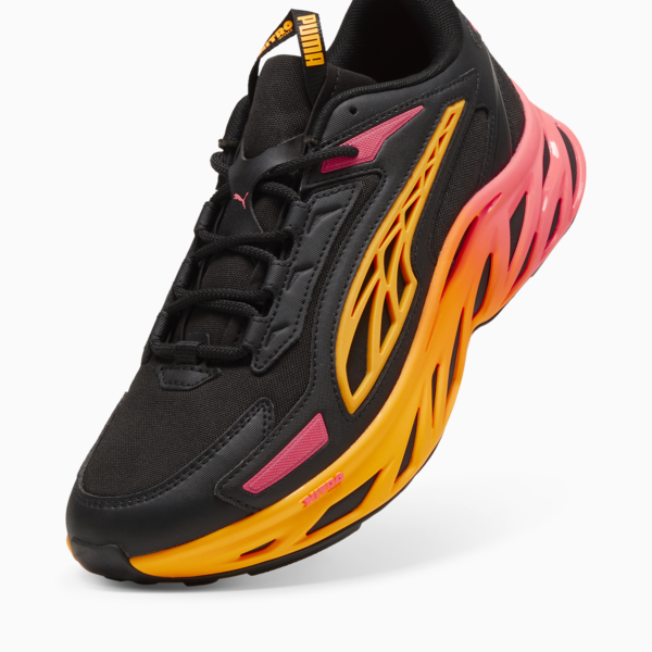 Exotek NITRO™ Fire Glow Sneakers, PUMA Black-Sun Stream, large-MEX