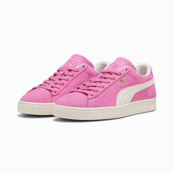 Suede Neon Sneakers, Poison Pink-Frosted Ivory, large-MEX