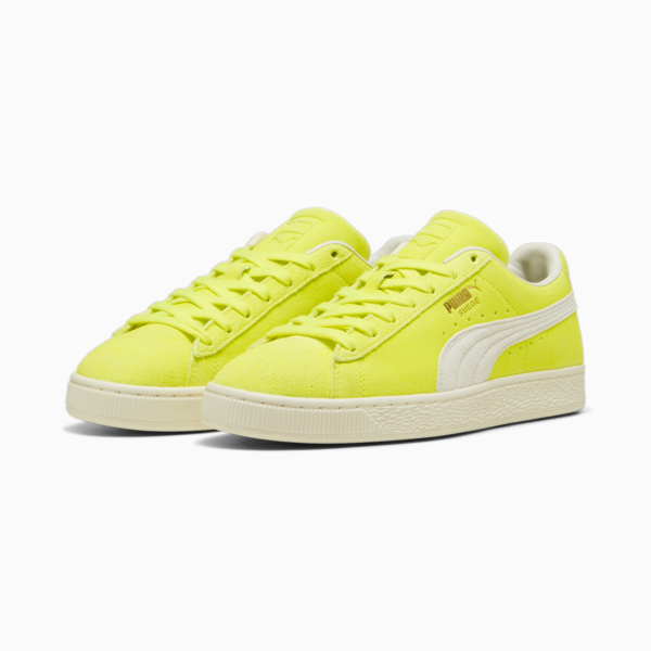 Suede Neon Sneakers, Electric Lime-Frosted Ivory, large-MEX
