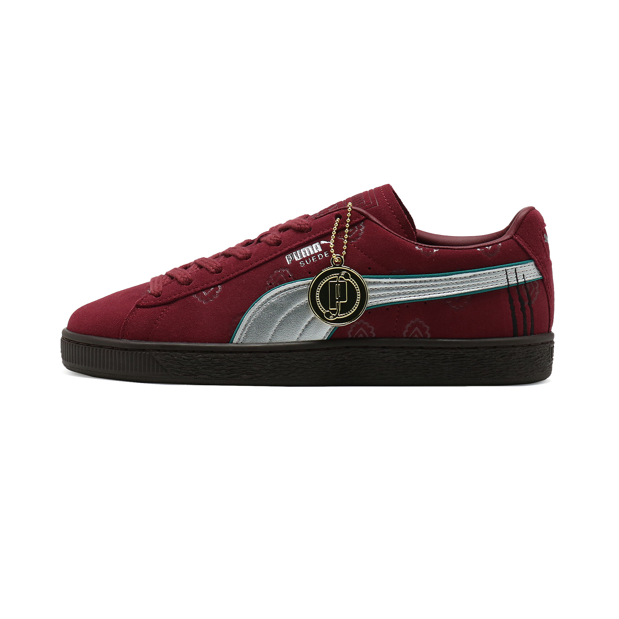 Puma x ONE PIECE Suede Der rote Shanks Sneakers Unisex Schuhe | Mit Plain | Regal Red/Silver | Größe: 38.5