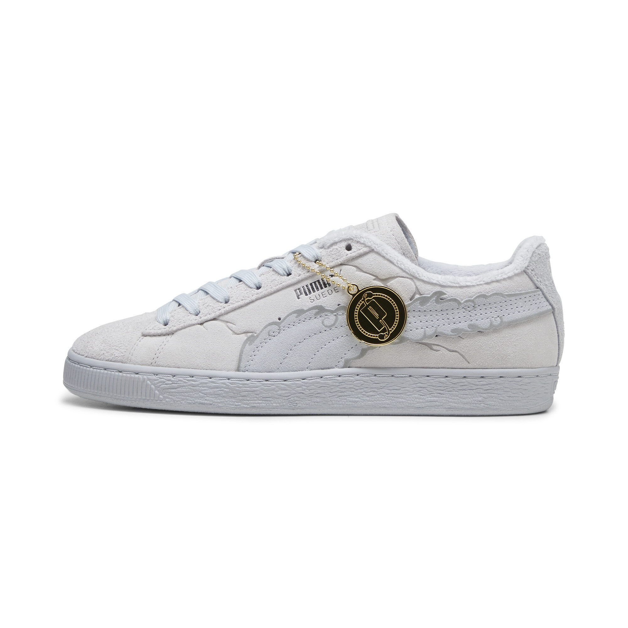 Puma x ONE PIECE Suede Strohhut Luffy Sneakers Unisex Schuhe | Mit Plain | Feather Gray/Platinum Gray | Größe: 47
