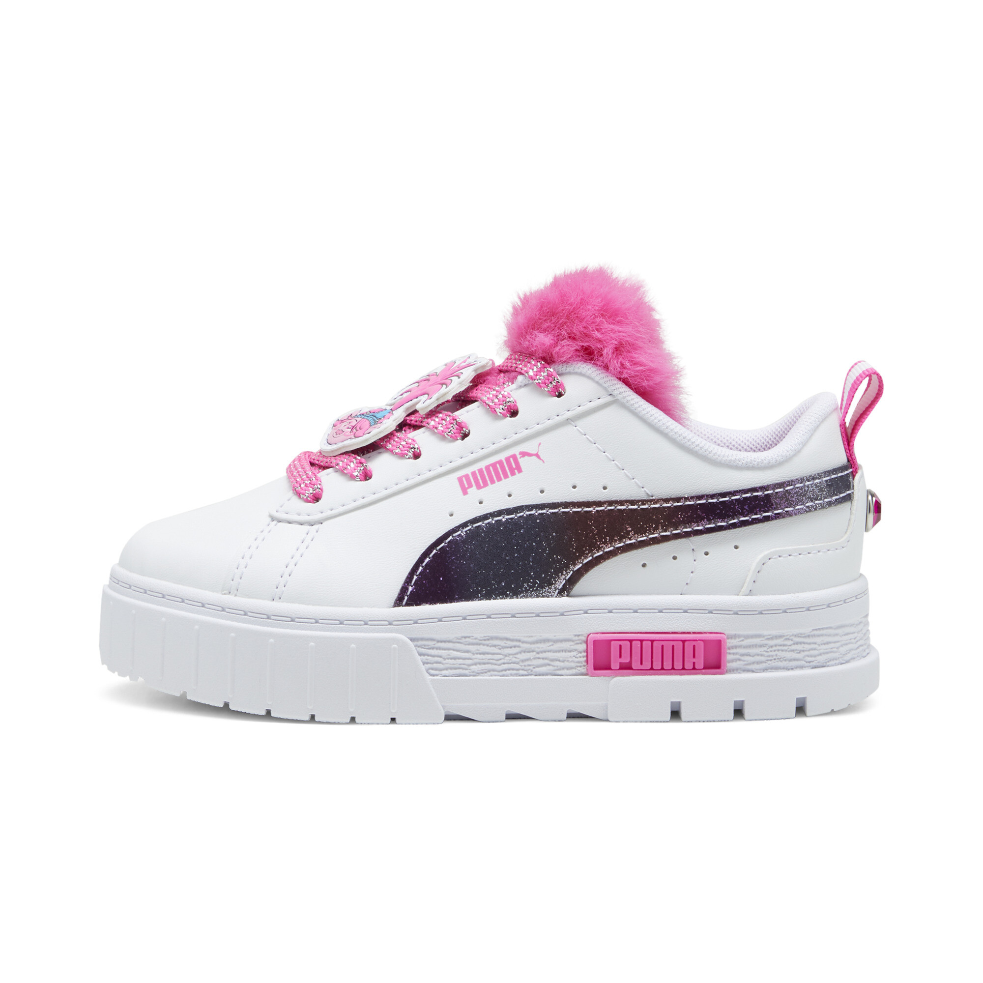 Puma fur shoes pink online