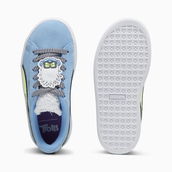 PUMA x TROLLS Suede Kids' Sneakers, Team Light Blue-Fizzy Light, large-ZAF