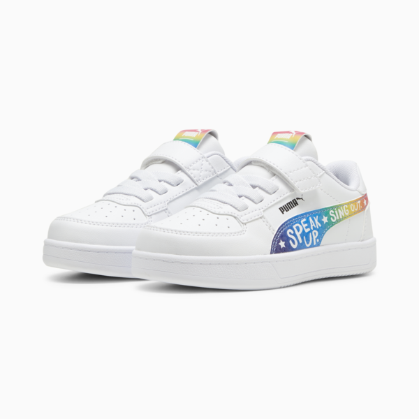 PUMA x TROLLS Caven 2.0 Kids' Sneakers, PUMA White-Ravish-Active Red, large-ZAF