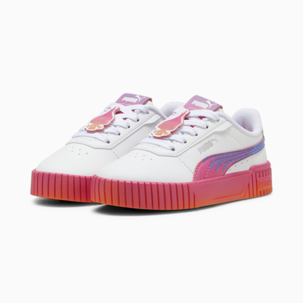 PUMA x TROLLS Carina 2.0 Kids' Sneakers, PUMA White-Ravish-Rickie Orange, large-ZAF