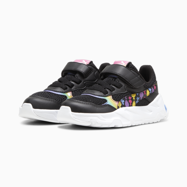 PUMA x TROLLS Trinity Kids' Sneakers, PUMA Black-PUMA Green-Ultraviolet-Blue Skies, large-ZAF