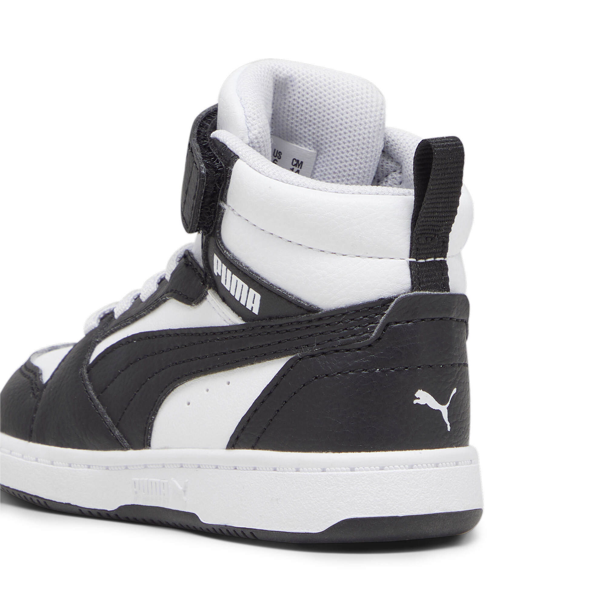 PUMA Rebound V6 Mid sneakers, Zwart/Grijs/Wit, Maat 19 thumbnail 5