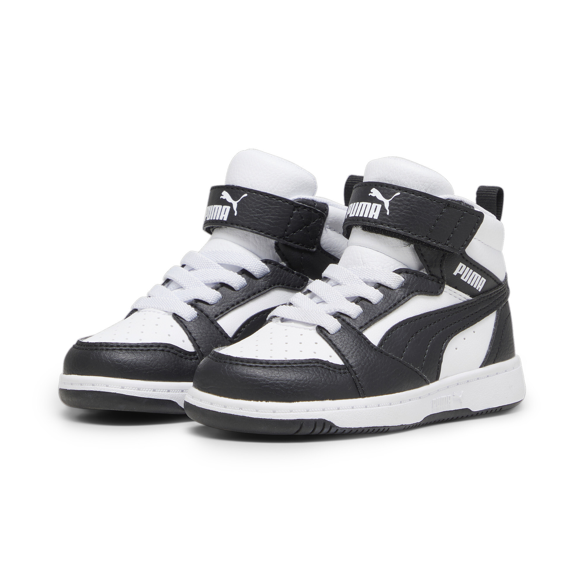 PUMA Rebound V6 Mid sneakers, Zwart/Grijs/Wit, Maat 19 thumbnail 6