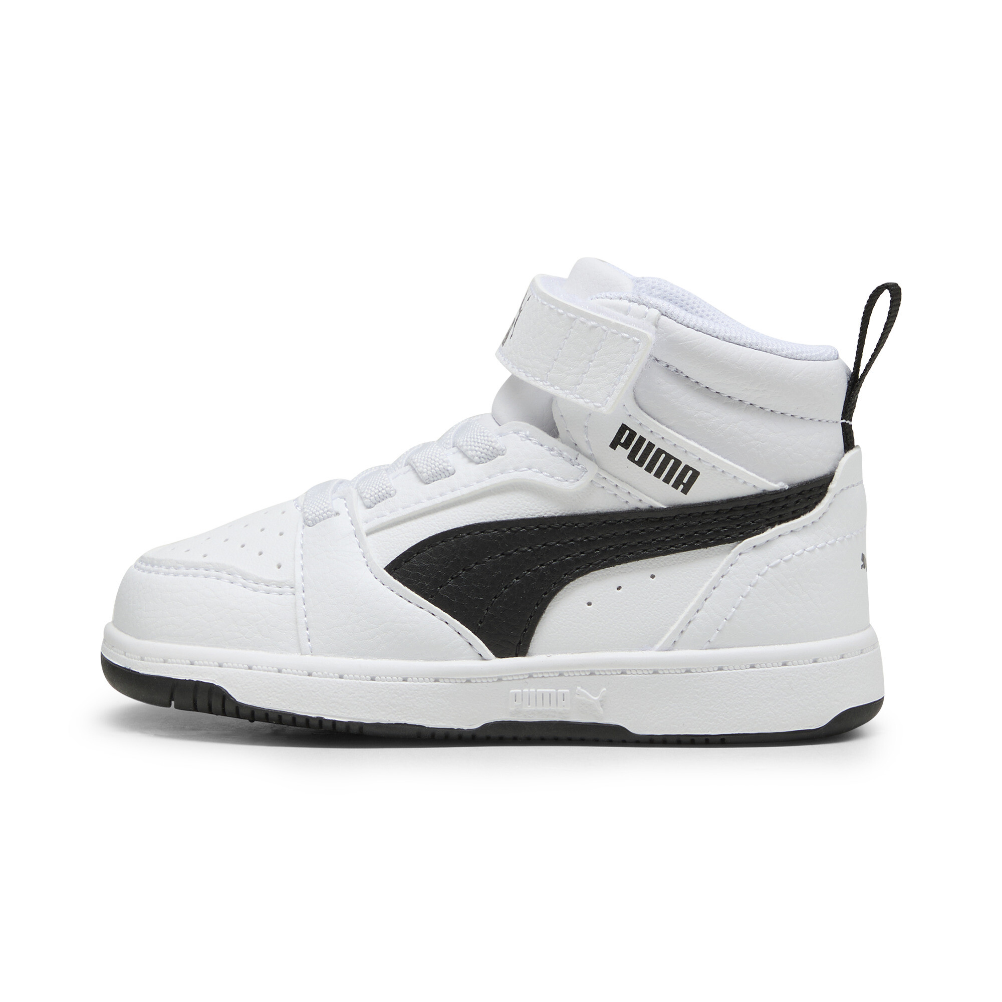 Puma Rebound V6 Mid Sneakers Baby Schuhe | Mit Plain | White/Black | Größe: 21