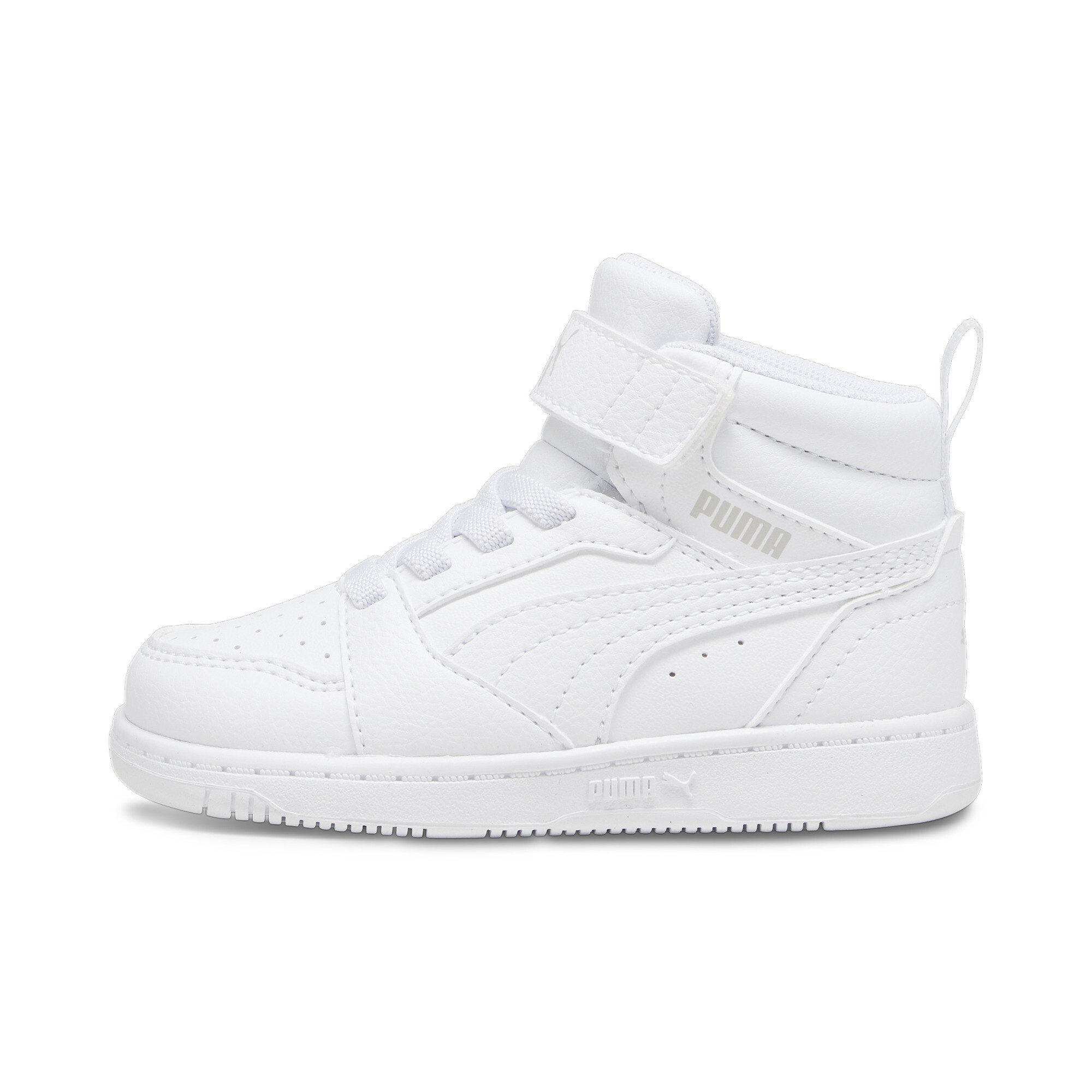 Puma Rebound V6 Mid Toddlers' Sneakers, White, Size 23, Shoes