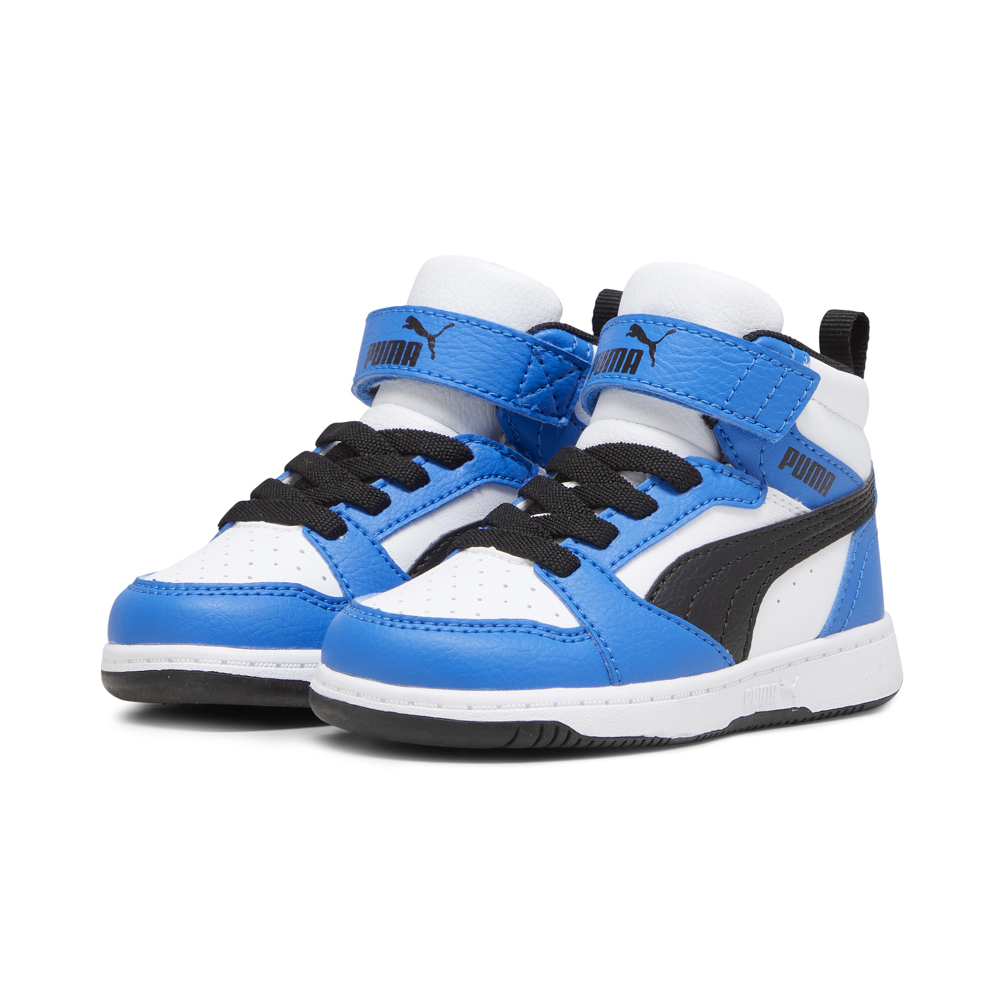 PUMA Rebound V6 Mid sneakers, Blauw/Zwart/Wit, Maat 19 thumbnail 6