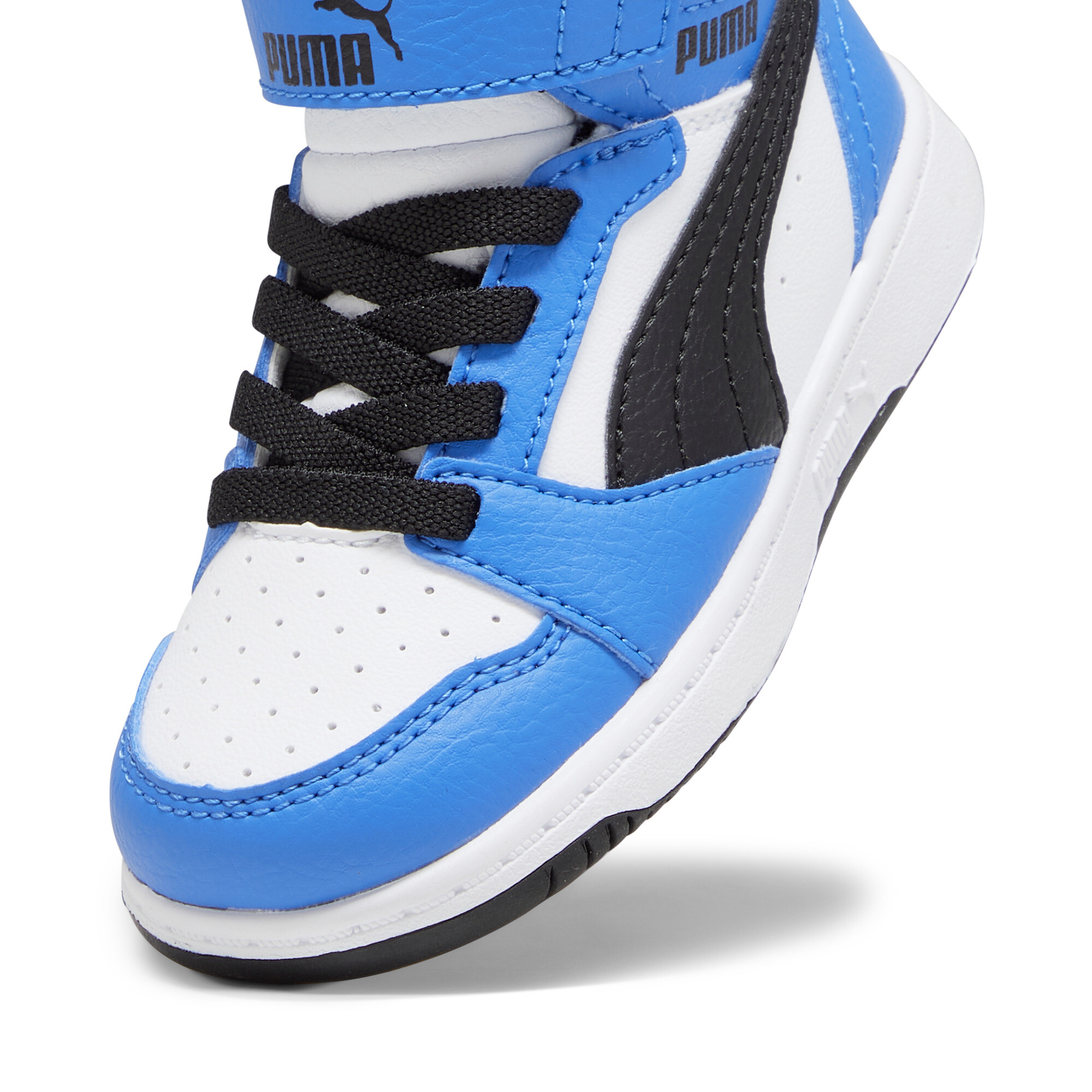 PUMA Rebound V6 Mid sneakers, Blauw/Zwart/Wit, Maat 27