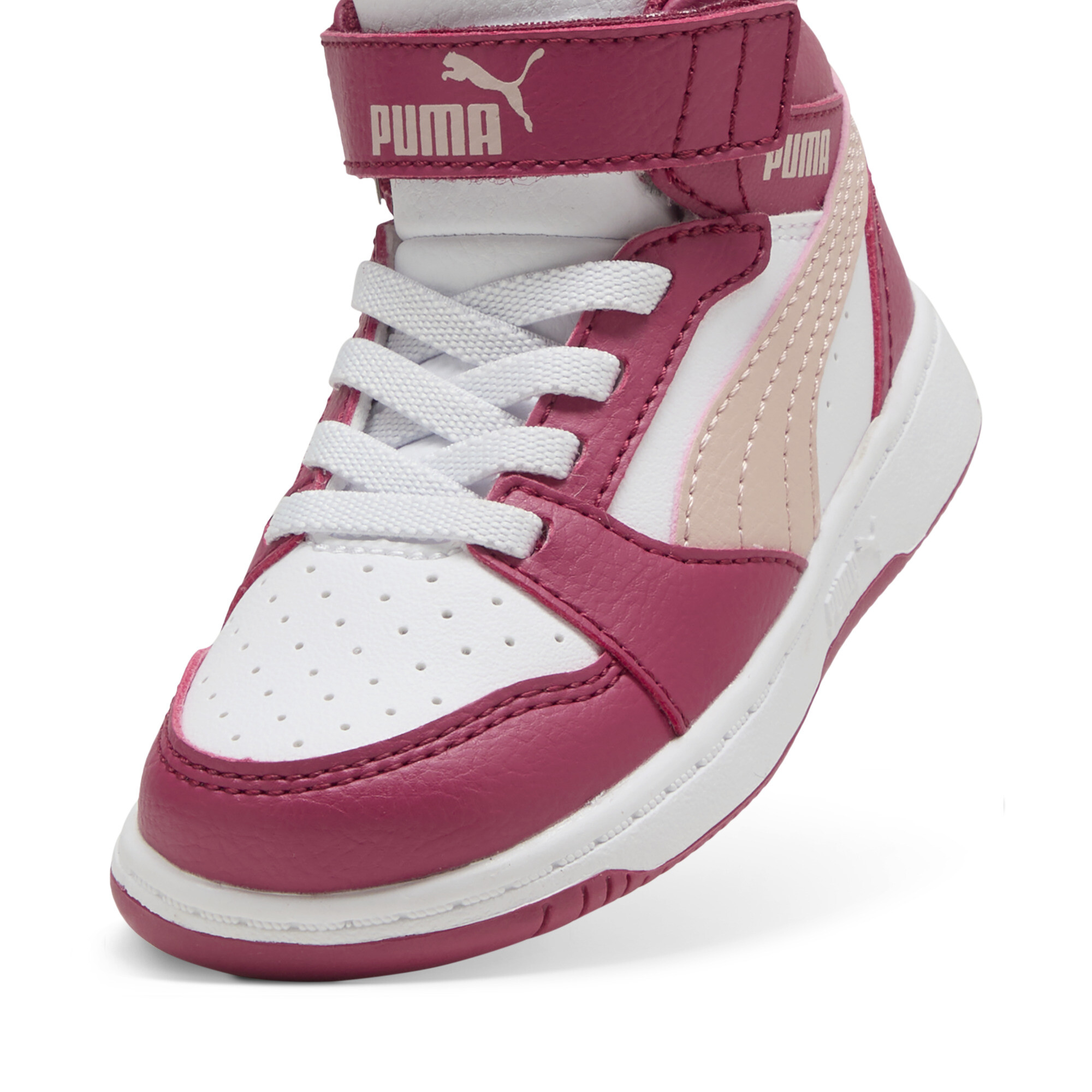 PUMA Rebound V6 Mid sneakers, Roze/Wit, Maat 25