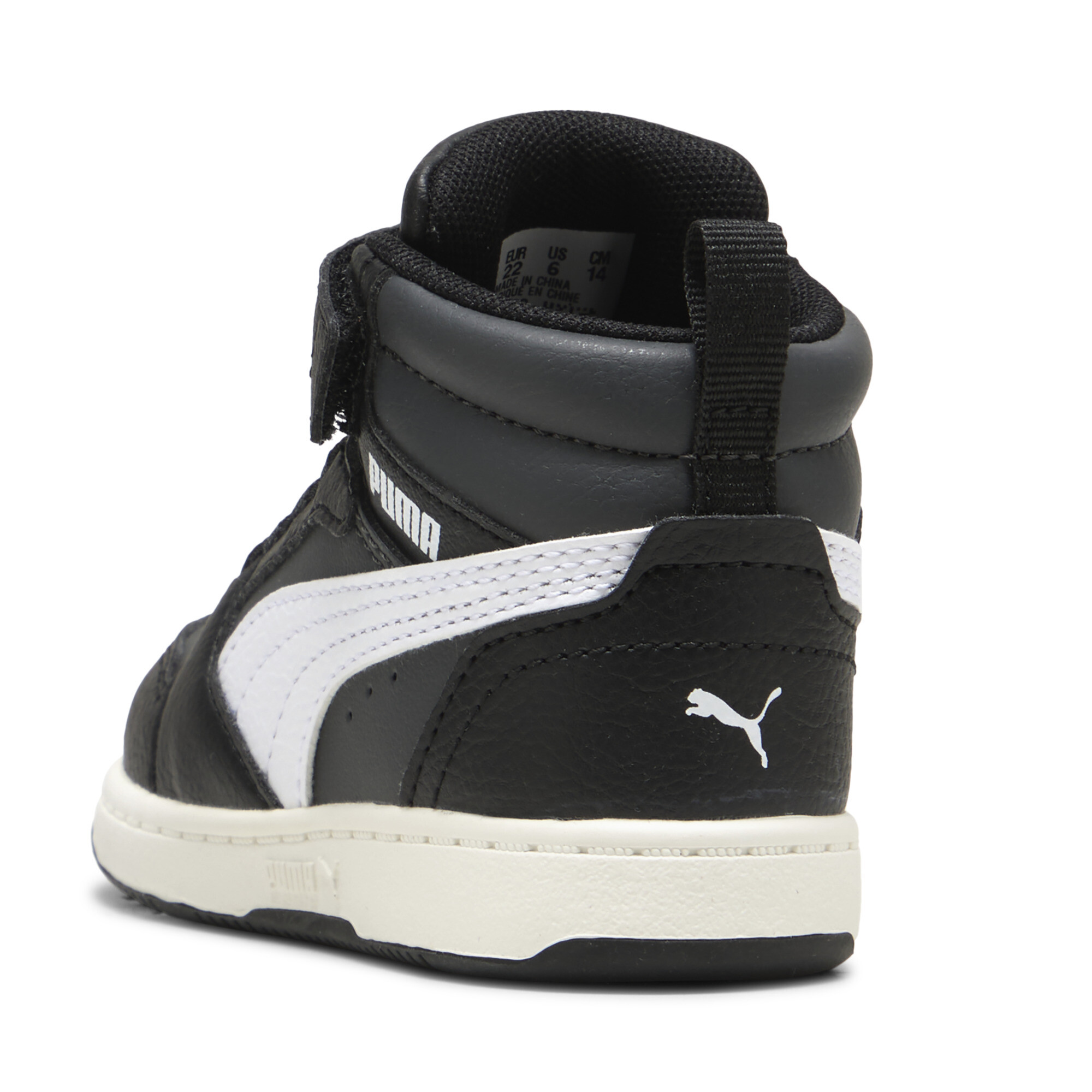 PUMA Rebound V6 Mid sneakers, Zwart/Grijs/Wit, Maat 27 thumbnail 5