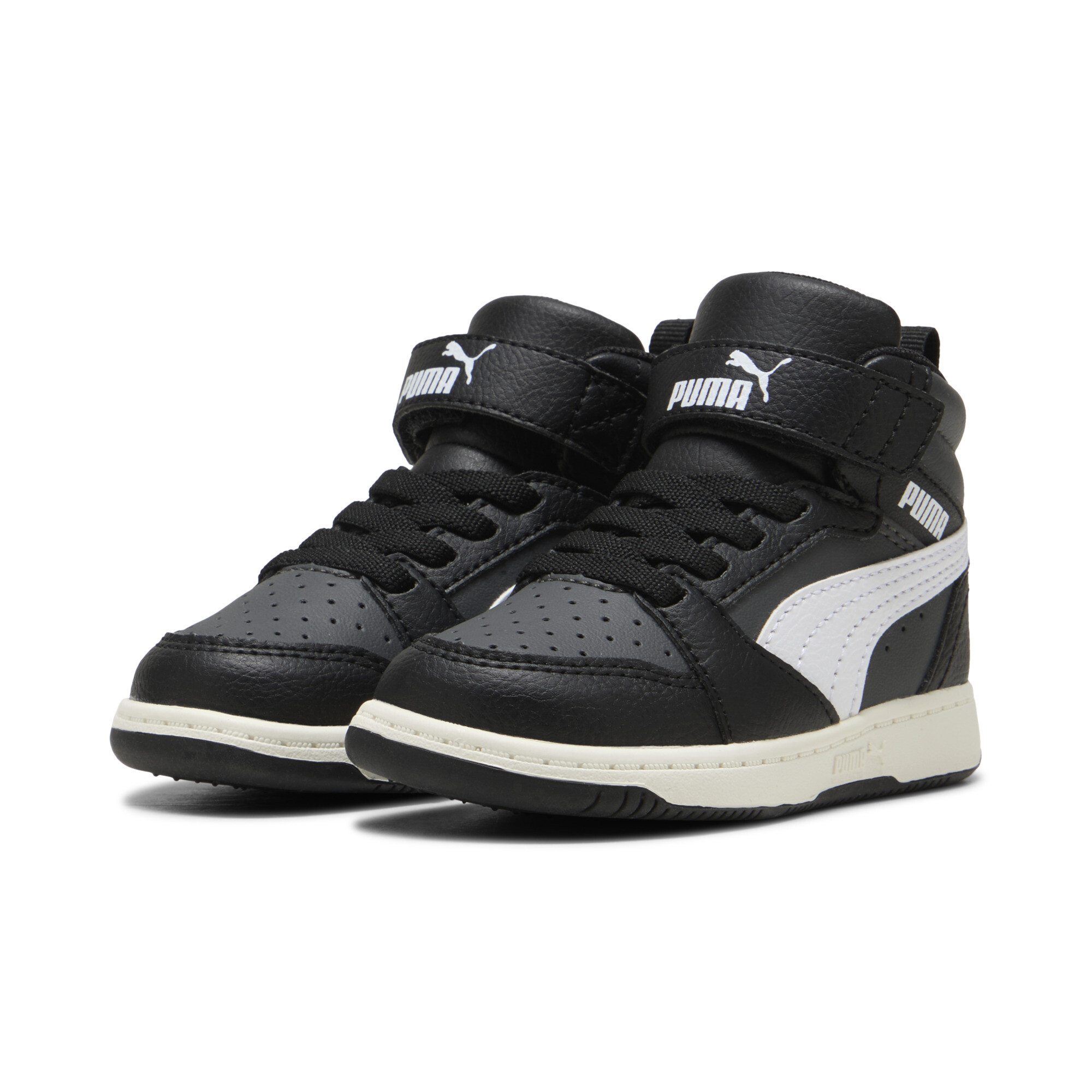 PUMA Rebound V6 Mid sneakers, Zwart/Grijs/Wit, Maat 27 thumbnail 6