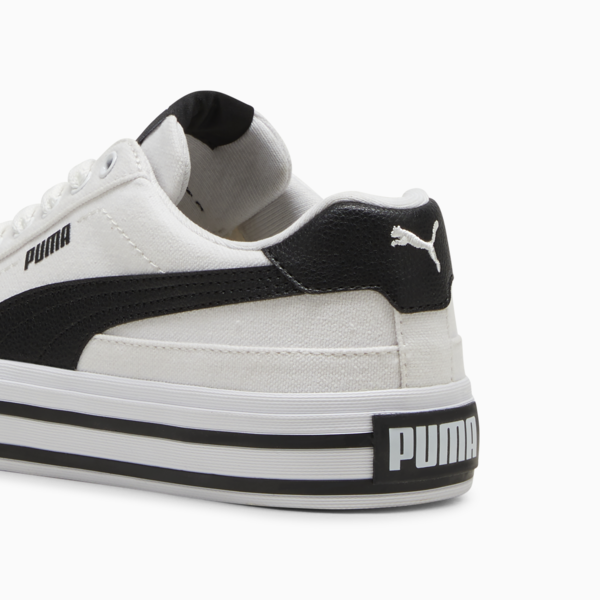 Court Classic Vulc Formstrip Youth Sneakers, PUMA White-PUMA Black, large-MEX