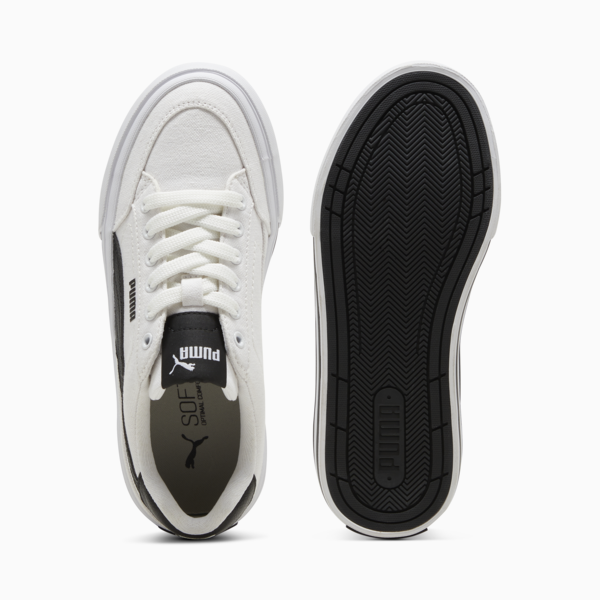 Court Classic Vulc Formstrip Youth Sneakers, PUMA White-PUMA Black, large-MEX