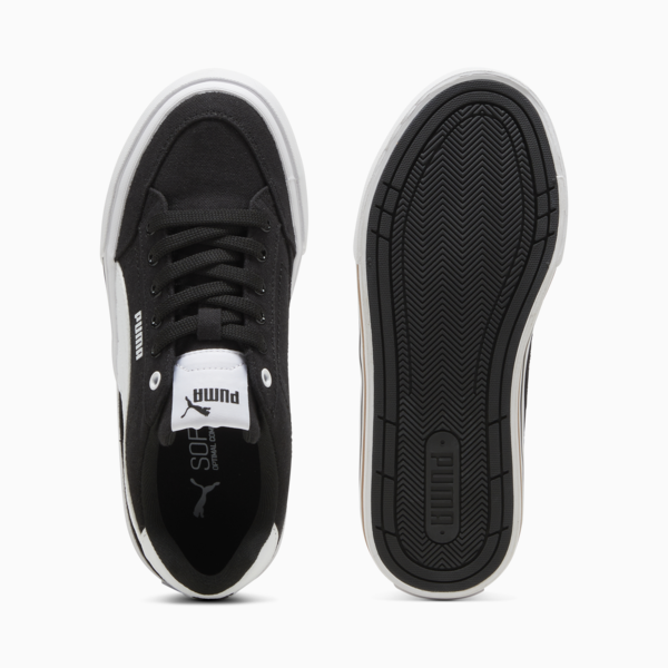 Court Classic Vulc Formstrip Youth Sneakers, PUMA Black-PUMA White, large-MEX