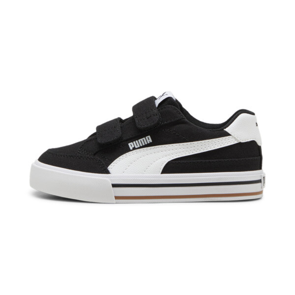 Shop Puma Court Classic Vulc Formstrip Little Kids' Sneakers In Black- White
