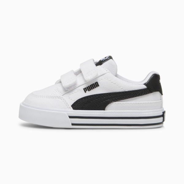 Tenis Court Classic Vulc Formstrip para bebés, PUMA White-PUMA Black, large-MEX
