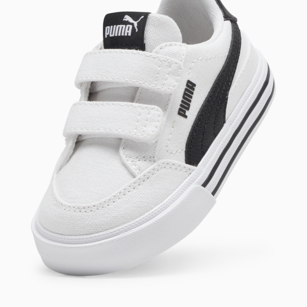 Tenis Court Classic Vulc Formstrip para bebés, PUMA White-PUMA Black, large-MEX