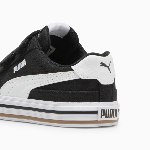 Tenis Court Classic Vulc Formstrip para bebés, PUMA Black-PUMA White, large-MEX