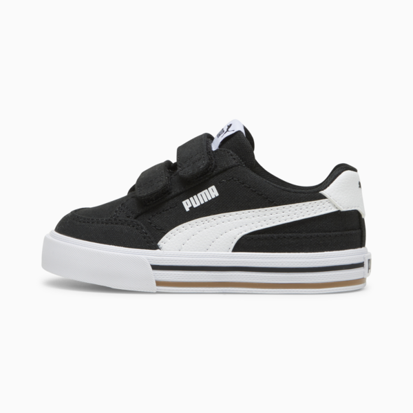 Tenis Court Classic Vulc Formstrip para bebés, PUMA Black-PUMA White, large-MEX