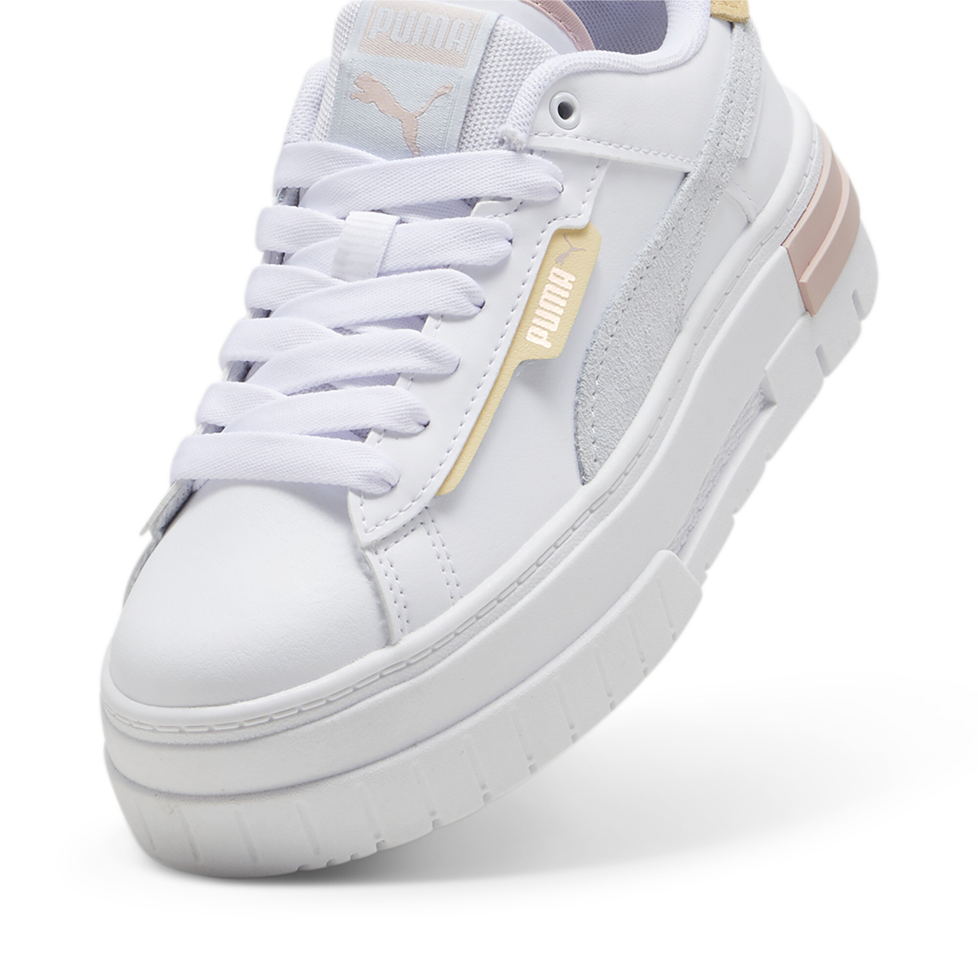 Women's Puma Mayze Crashed Youth Sneakers, White, Size 37, Shoes