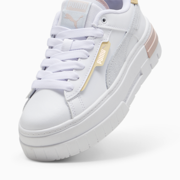 Mayze Crashed Youth Sneakers, PUMA White-Dewdrop, large-ZAF