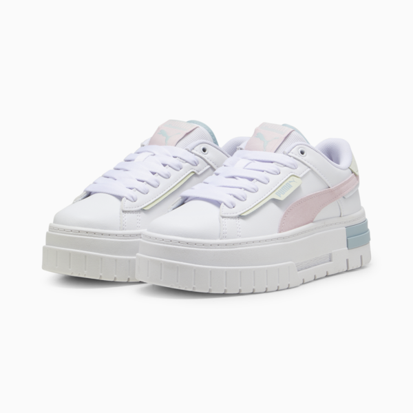 Mayze Crashed Youth Sneakers, PUMA White-Whisp Of Pink, large-ZAF