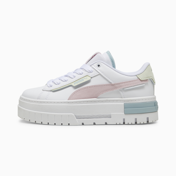 Mayze Crashed Youth Sneakers, PUMA White-Whisp Of Pink, large-ZAF