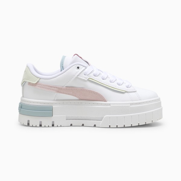 Mayze Crashed Youth Sneakers, PUMA White-Whisp Of Pink, large-ZAF