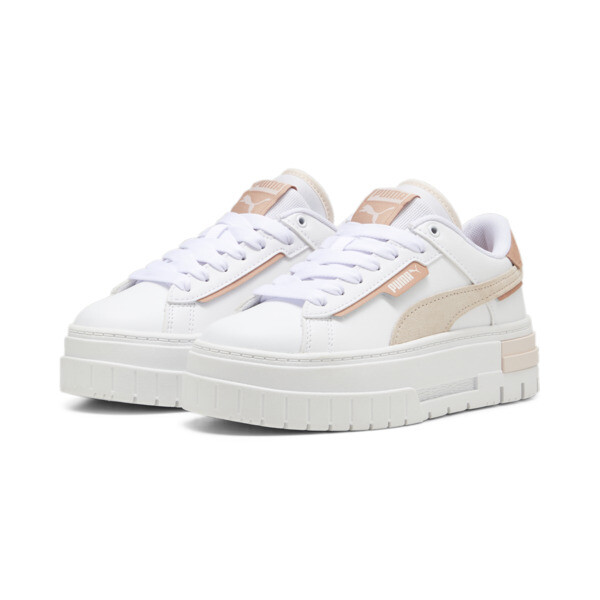 Mayze Crashed Youth Sneakers, PUMA White-Island Pink, large-ZAF