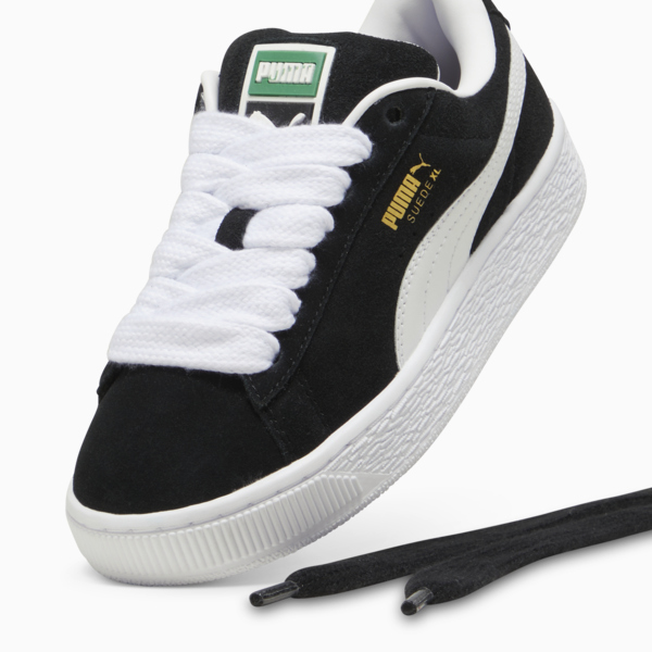 Tenis juvenil Suede XL, PUMA Black-PUMA White, large-MEX