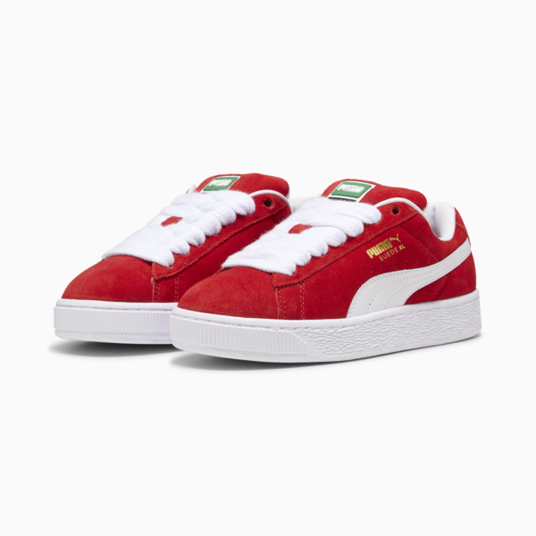 Suede XL Youth Sneakers, For All Time Red-PUMA White, large-MEX
