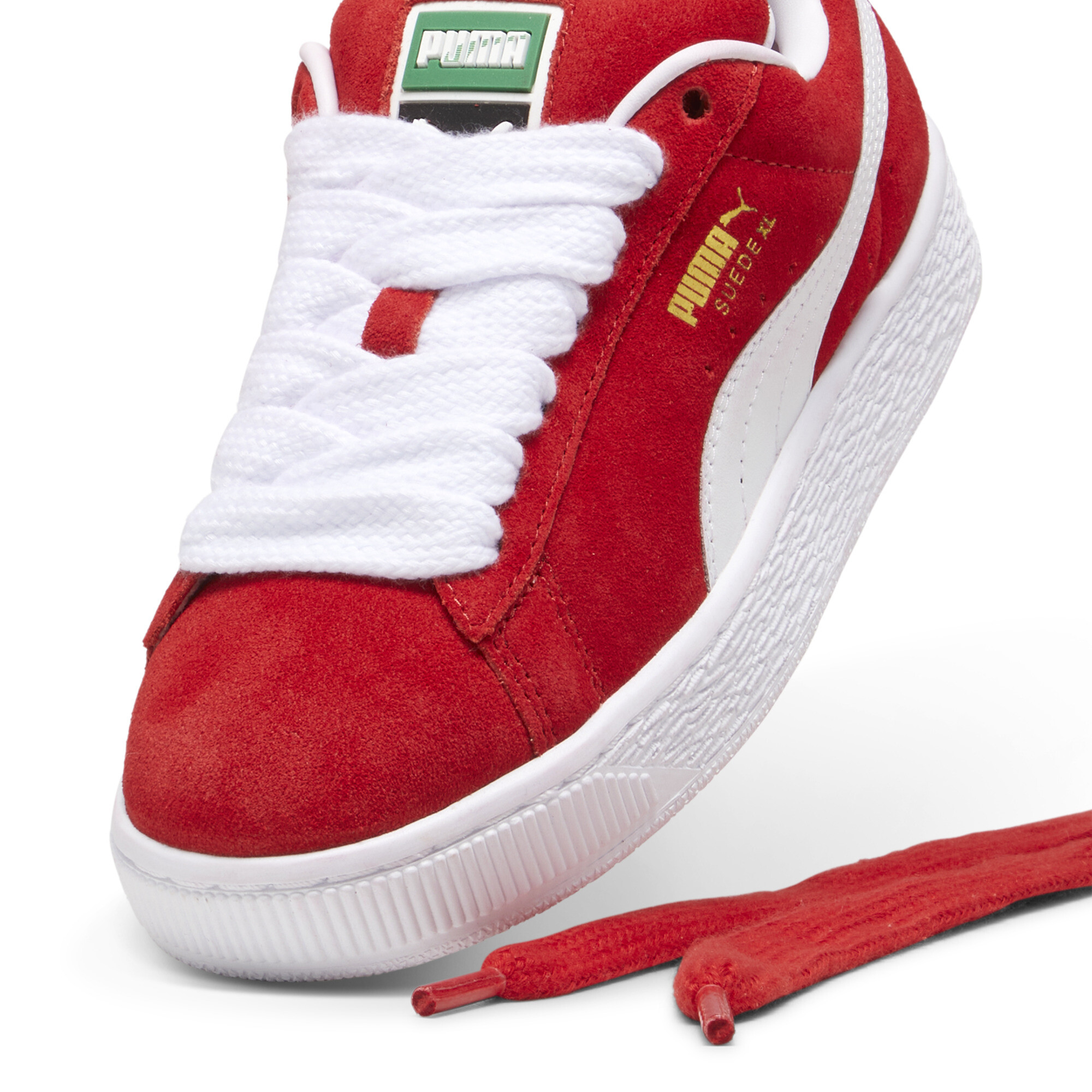 Puma Suede XL Youth Sneakers, Red, Size 35.5, Shoes