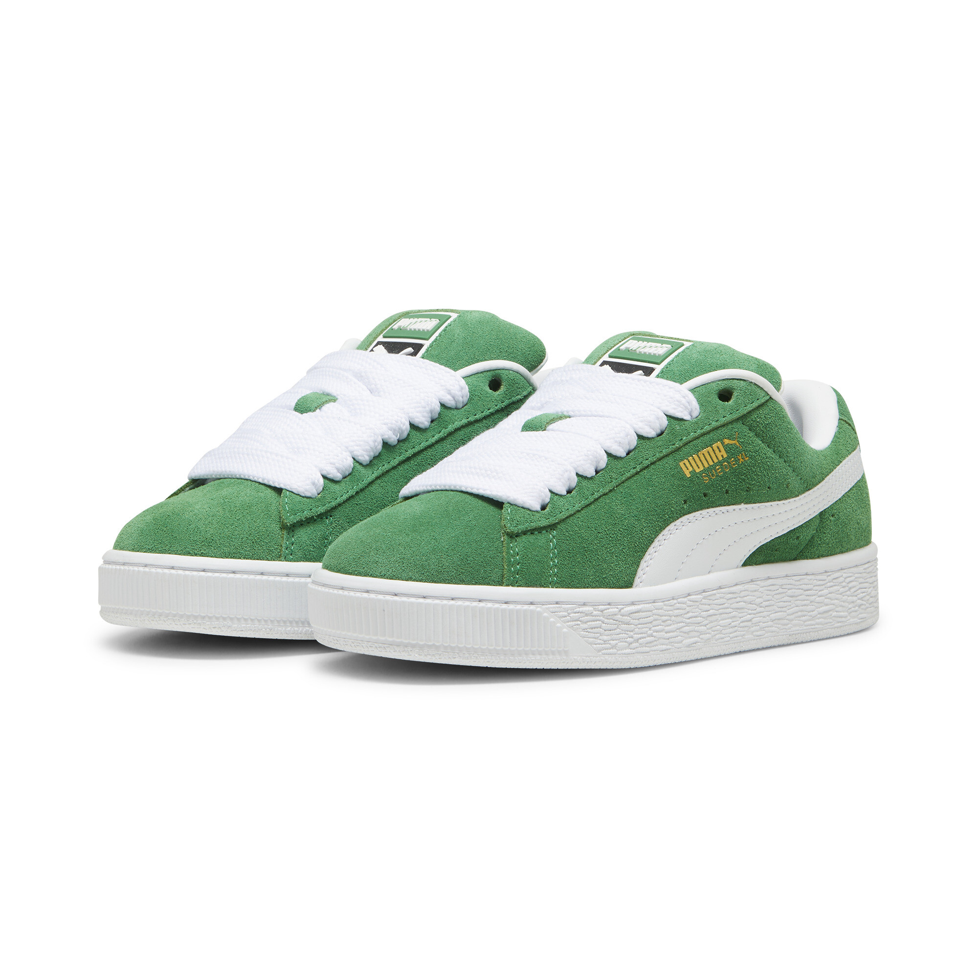 Puma Suede XL Youth Sneakers, Green, Size 35.5, Shoes