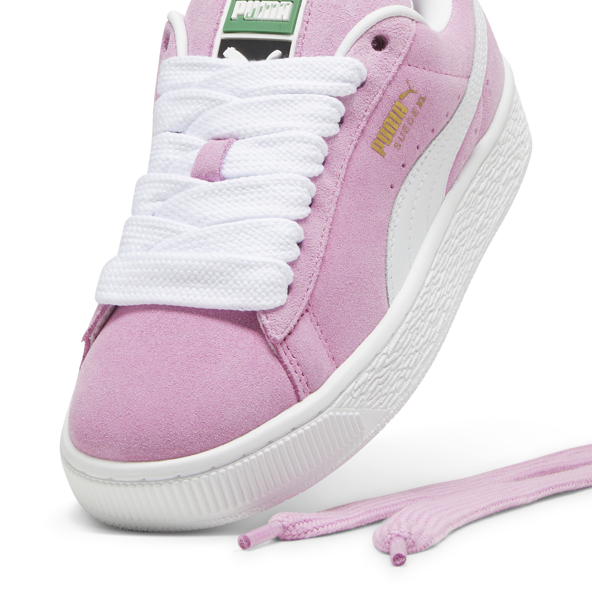 Puma Suede XL Youth Sneakers, Pink, Size 35.5, Shoes