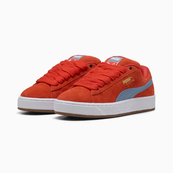 Suede XL Youth Sneakers, Fierce Red-Cool Blue, large-ZAF