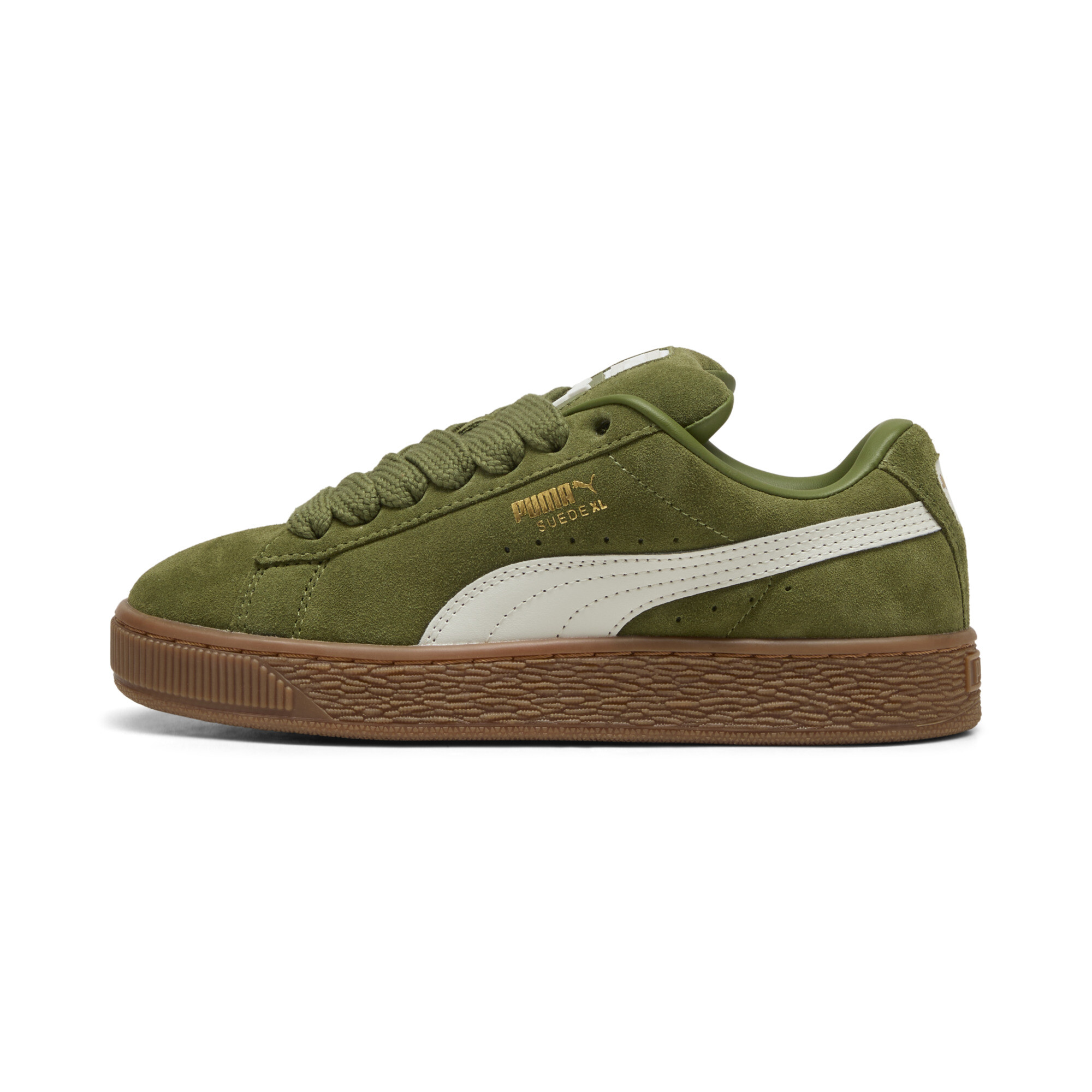 PUMA Suede XL Big Kids' Sneakers in Green, Size 5.5