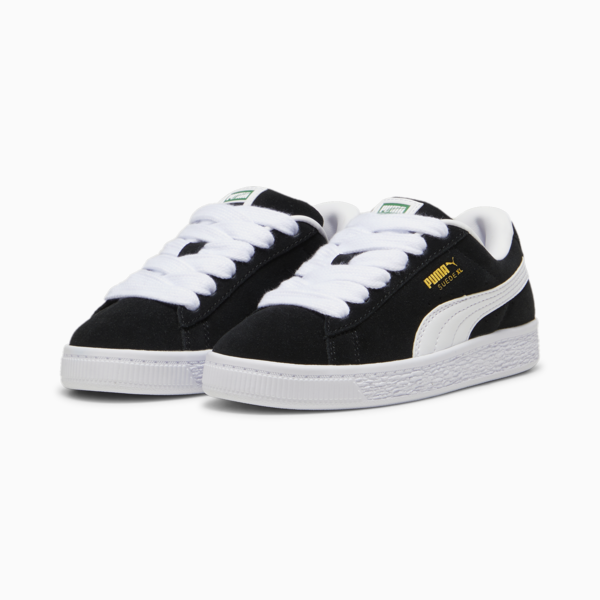 Tenis Suede XL para niños, PUMA Black-PUMA White, large-MEX