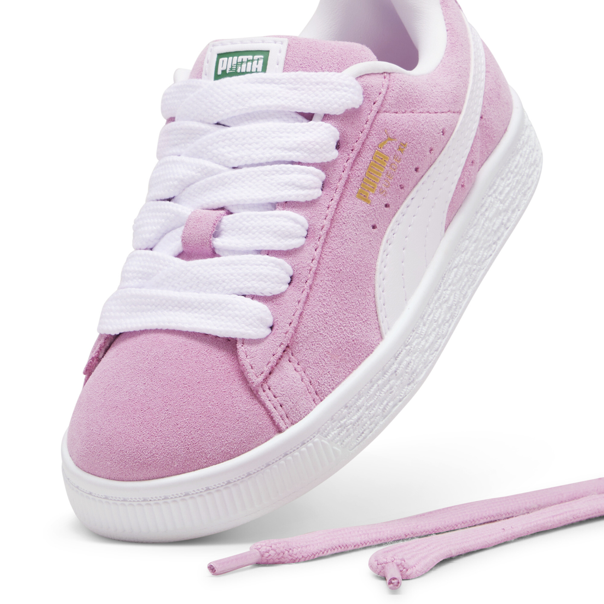 Puma Suede XL Kids' Sneakers, Pink, Size 35, Shoes