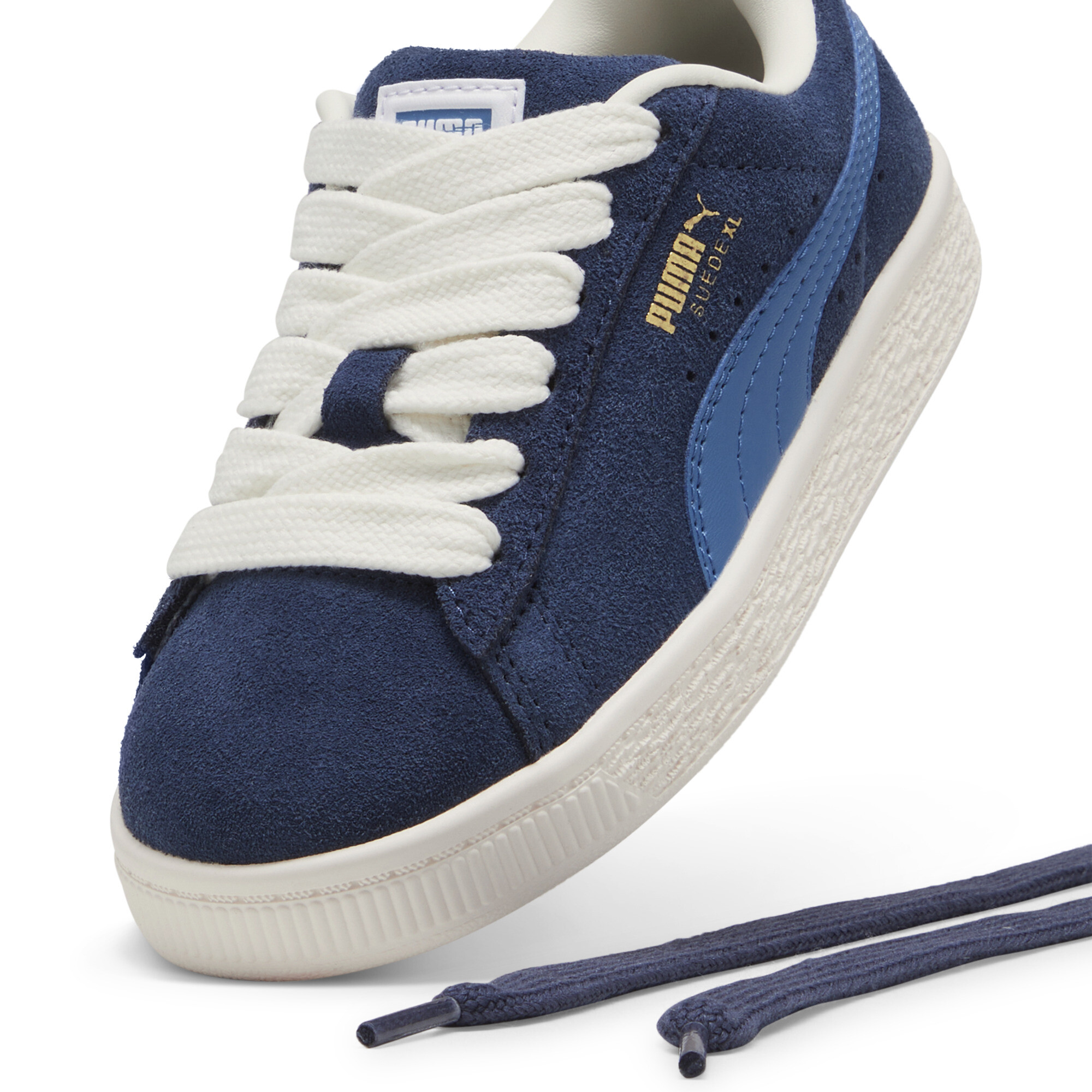 Puma Suede XL Kids' Sneakers, Blue, Size 28.5, Shoes