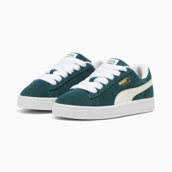 Suede XL Kids' Sneakers, Dark Myrtle-Warm White, large-MEX