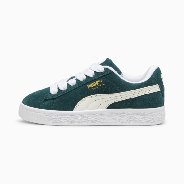 Suede XL Kids' Sneakers, Dark Myrtle-Warm White, large-MEX