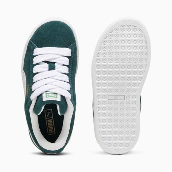 Suede XL Kids' Sneakers, Dark Myrtle-Warm White, large-MEX