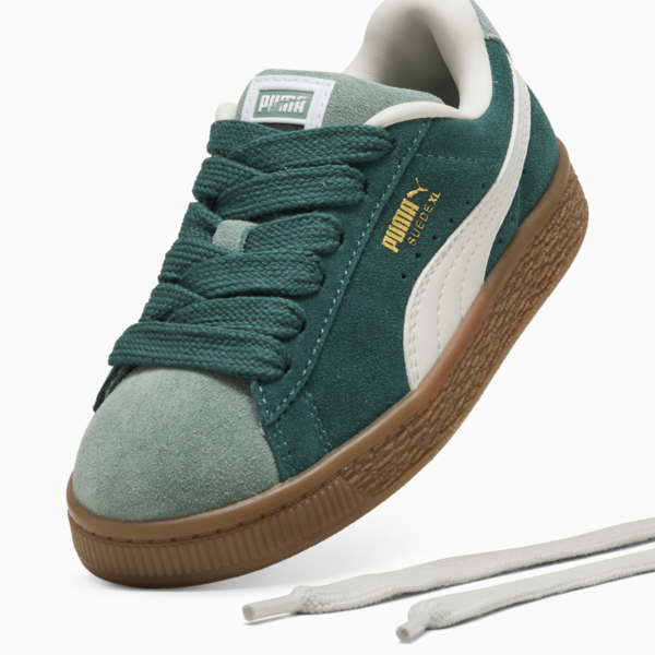 Zapatillas Suede XL para niños, Dark Myrtle-Vapor Gray-Green Moon, large-ARG