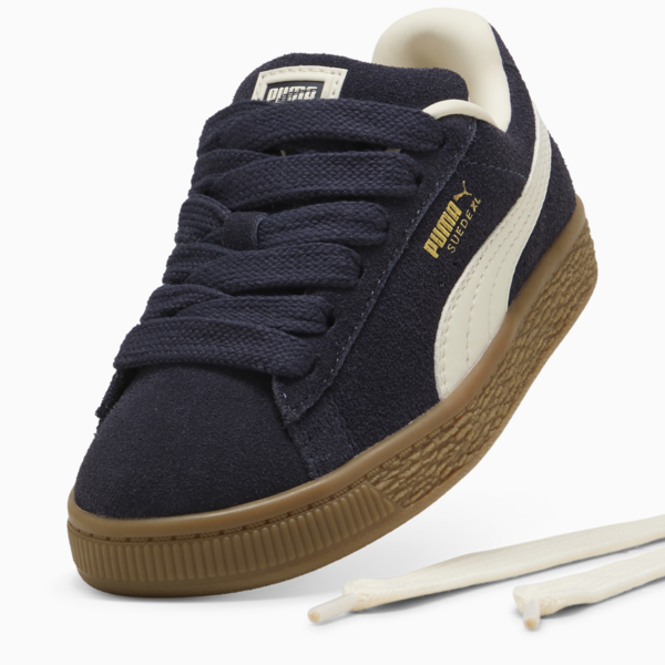 Zapatillas Suede XL para niños, New Navy-Frosted Ivory, large-ARG