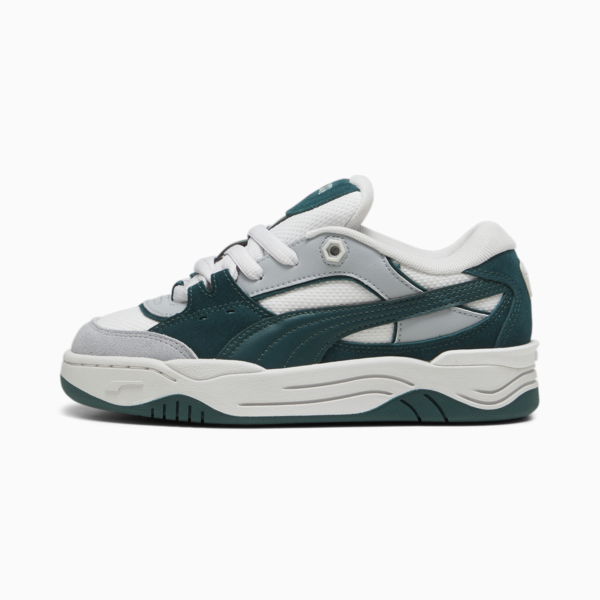 Puma-180 Youth Sneakers, Feather Gray-Dark Myrtle, large-MEX